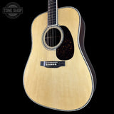 Front angle fo Martin Custom Shop  42 Style Super D Adirondack/Wild Grain East Indian Rosewood.