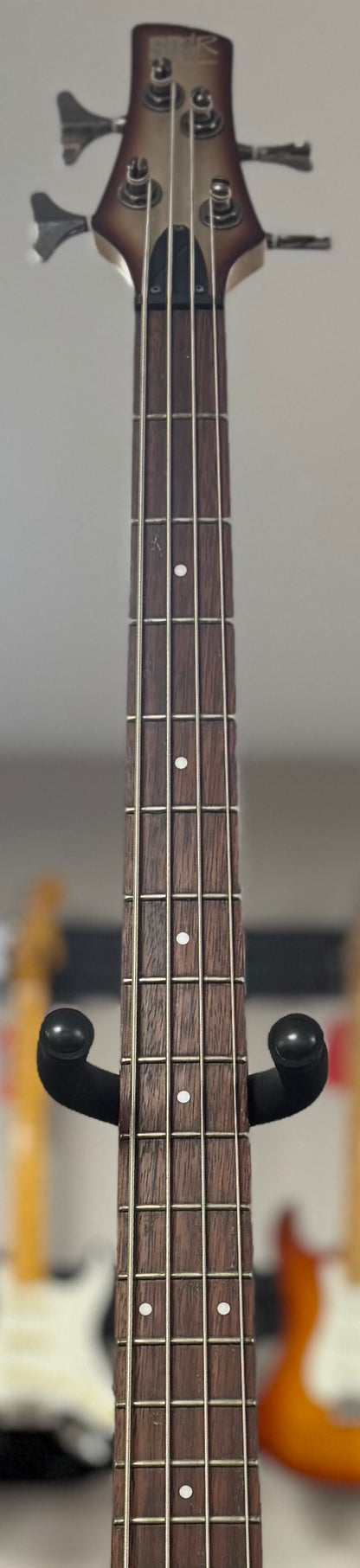 Front of neck of Used Ibanez SR300E Burst TSS6438