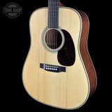 Front angle of Martin Custom Shop  28 Style Dread Adirondack/Machiche.