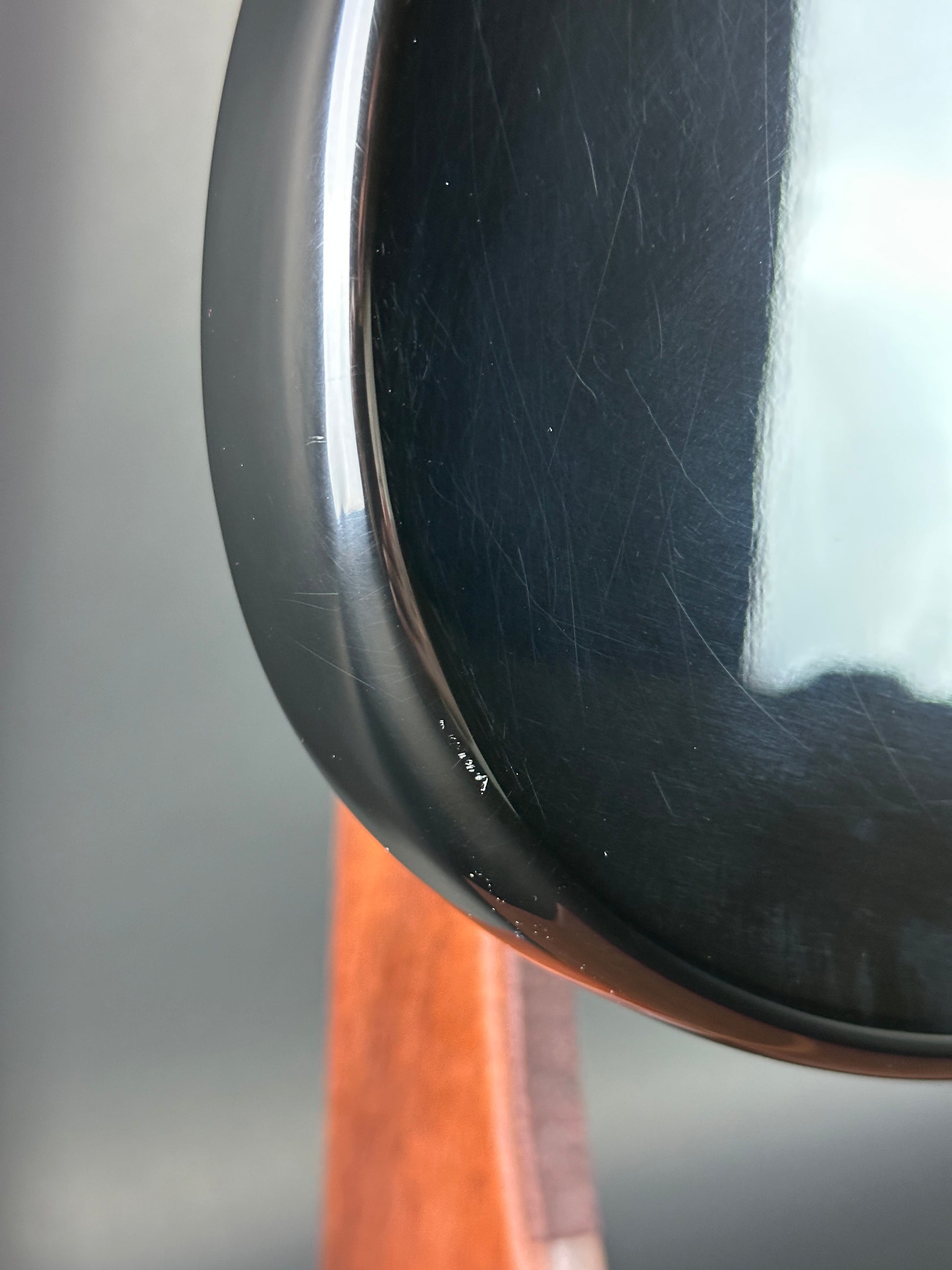 Scratches on back of Used 1994 Fender Custom Shop Playboy Stratocaster 40th Anniversary.