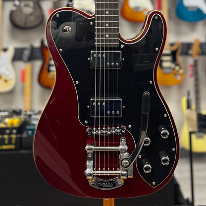 Front of body of Used Schecter Diamond Series PT Fastback Bigsby Red w/bag TSU22778