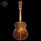 Full back of Martin Custom Shop  41 Style Grand Jumbo 12 string Adirondack/Wild Grain East Indian Rosewood.