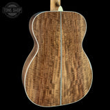 Back angle of Martin Custom Shop  28 Style 00-14F Adirondack/Bastogne Walnut.