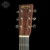 Headstock of Martin Custom Shop  28 Style 00-14F Slope Shoulder Adirondack/Wild Grain East Indian Rosewood.