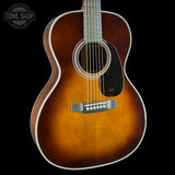 Front angle of Martin Custom Shop  28 Style 00-14F Slope Shoulder Adirondack/Wild Grain East Indian Rosewood.
