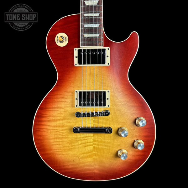 Front of Gibson Les Paul Standard 60s Faded Vintage Bourbon Burst.