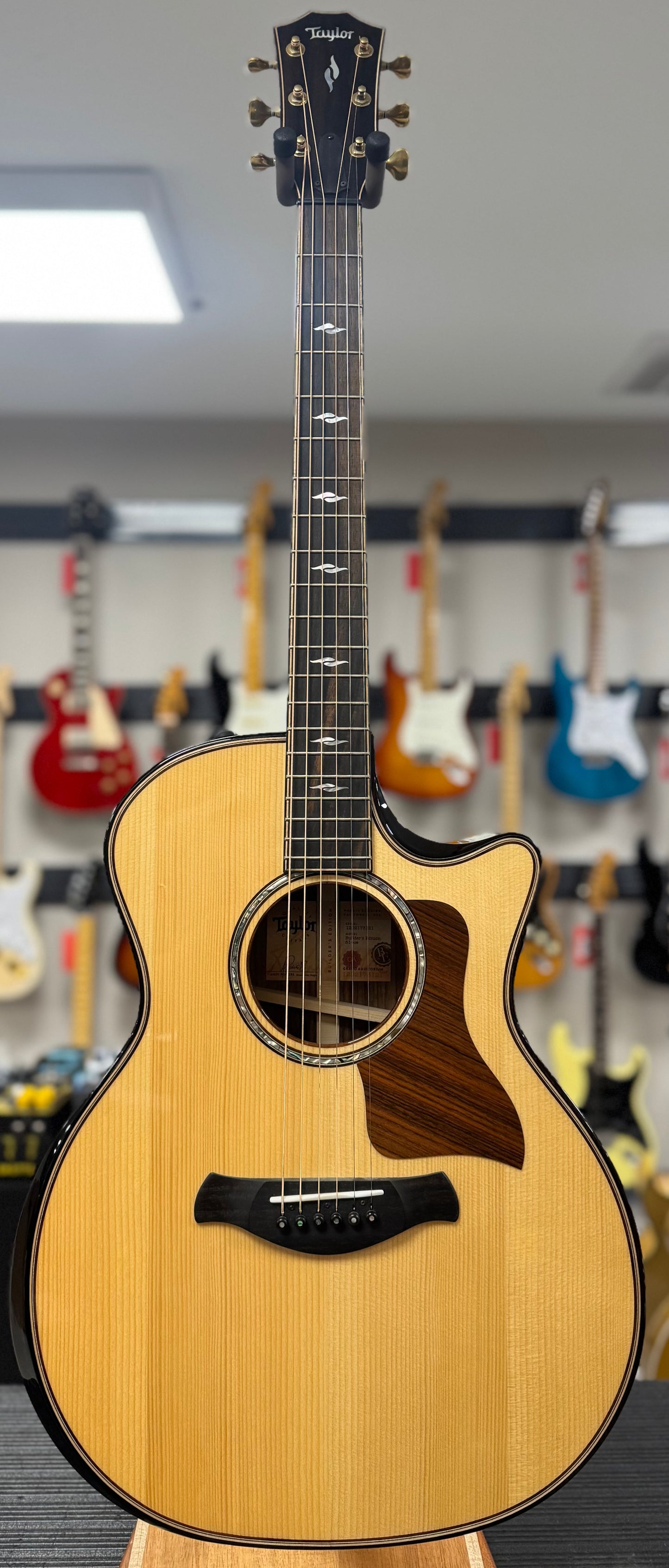 Front of whole Used Taylor 814ce Builder's Edition w/case TSS6440