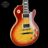 Front angle of Gibson Les Paul Standard 60s Faded Vintage Bourbon Burst.