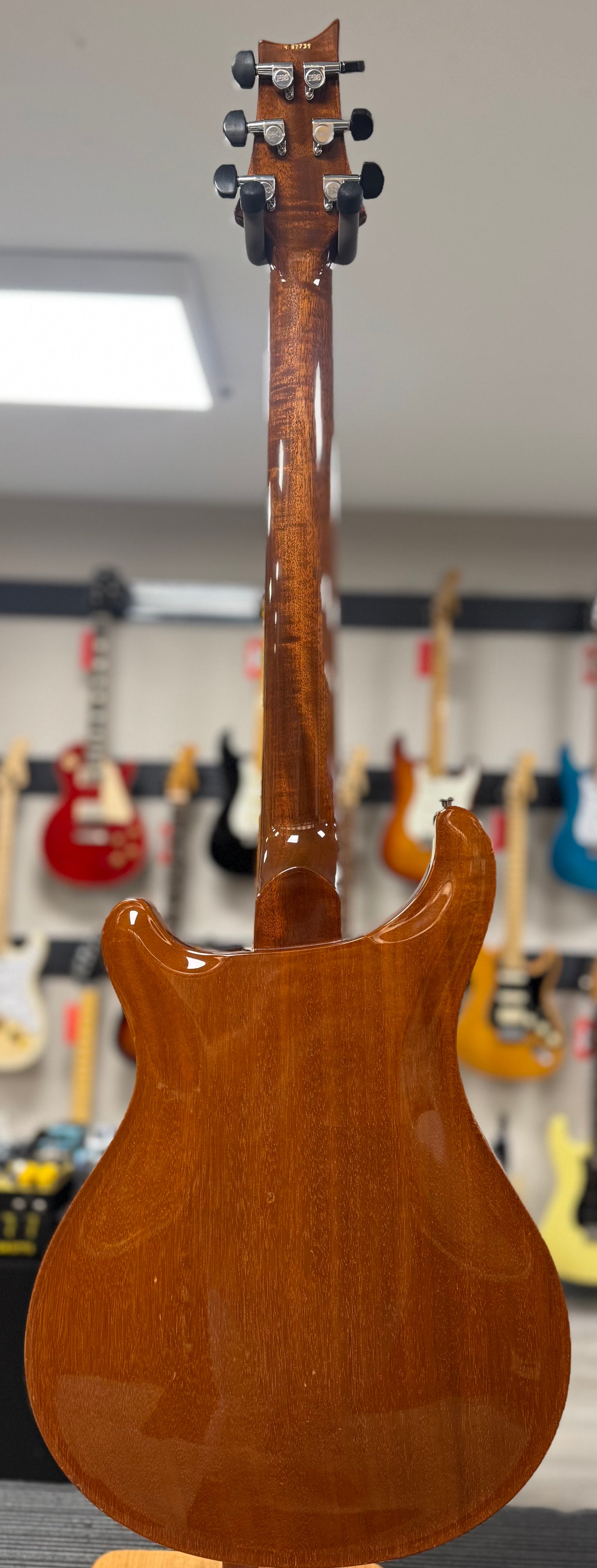 Back of whole Used 2004 PRS McCarty Hollowbody Piezo Vintage Natural w/case TSS6449