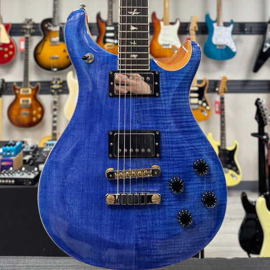 Front of body of Used PRS SE McCarty 594 Doublecut Faded Blue w/bag TSS6453