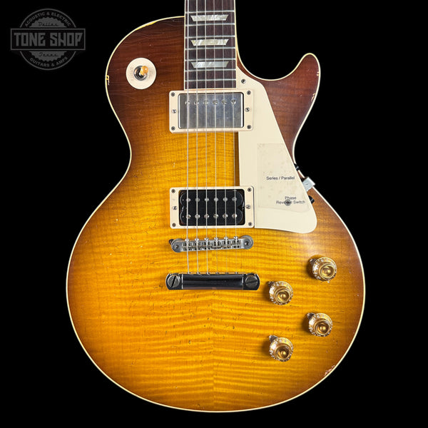 Front of Used 2009 Gibson Custom Shop Jimmy Page "Number Two" (#17 of 25) Aged/Signed Tom Murphy Aged/Jimmy Page Signed.