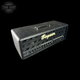 Black guitar amplifier head with 'Bogner' branding on a white background