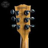 Back of headstock of Gibson Les Paul Standard 60s Faded Vintage Bourbon Burst.