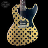 Front of Rock N Roll Relics Revenge Jr Gold W/Black Polka Dots Relic.