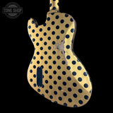 Back angle of Rock N Roll Relics Revenge Jr Gold W/Black Polka Dots Relic.
