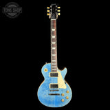 Full front of Gibson Les Paul Standard 50s Figured Top Ocean Blue.