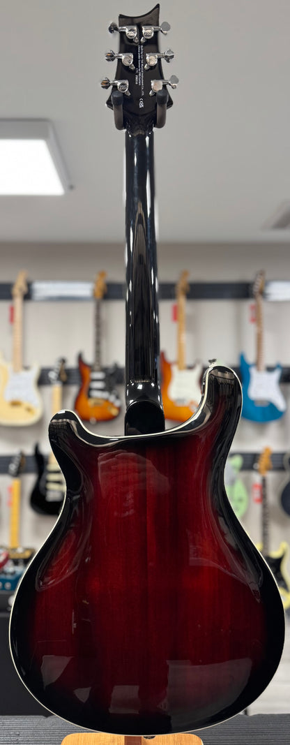 Back of whole Used PRS SE Hollowbody Standard Fire Red Burst w/case TSS6463
