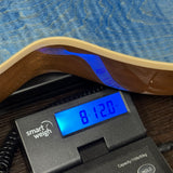 Gibson Les Paul Standard 50s Figured Top Ocean Blue on scale displaying weight.