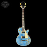 Full front of Gibson Les Paul Standard 50s Figured Top Ocean Blue.