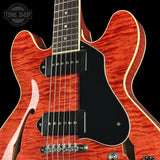 Front detail of Used Collings I-30 LC Faded Cherry.