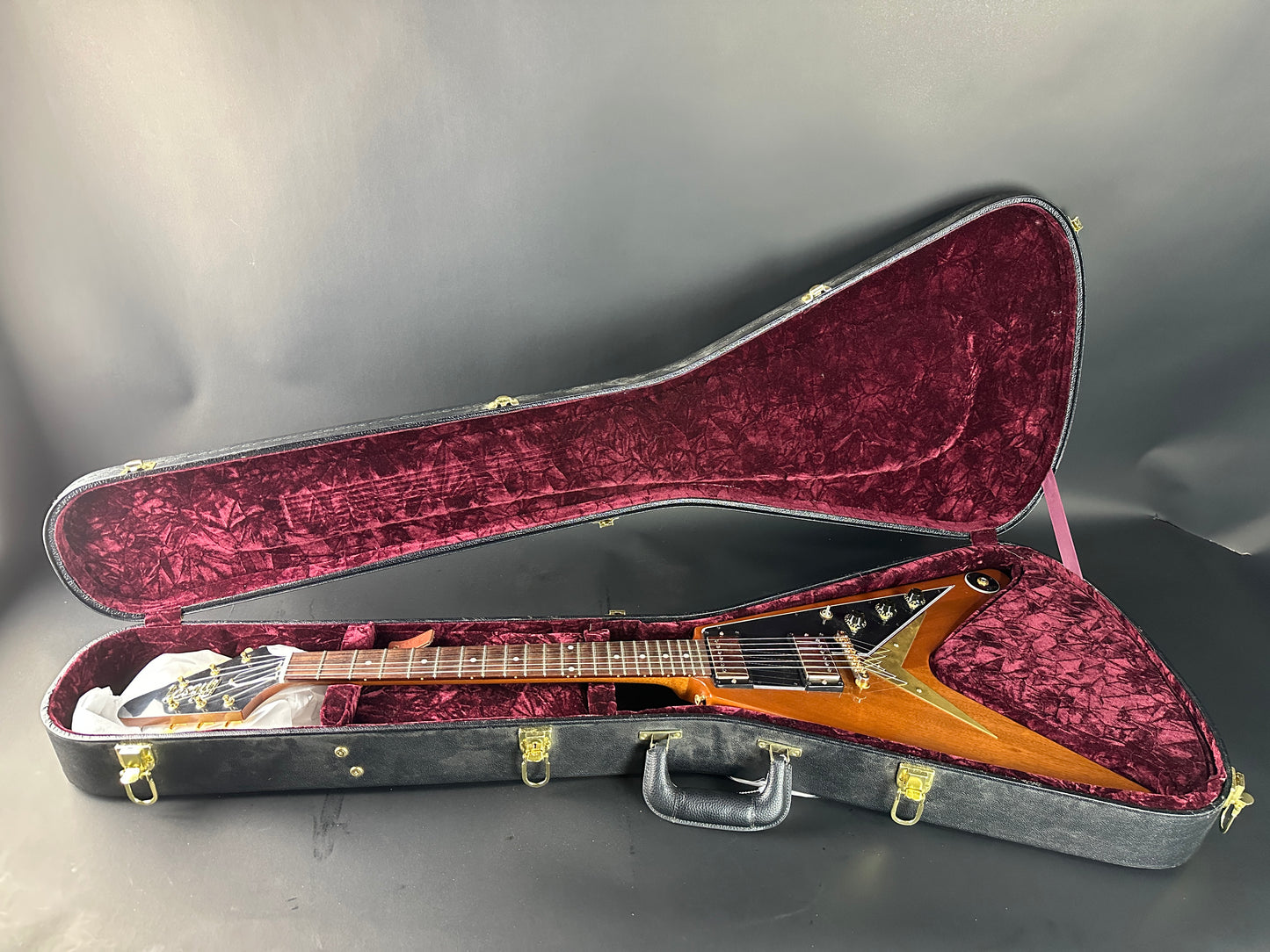 Used 2021 Gibson Custom Shop '58 Mahogany Flying V in case.