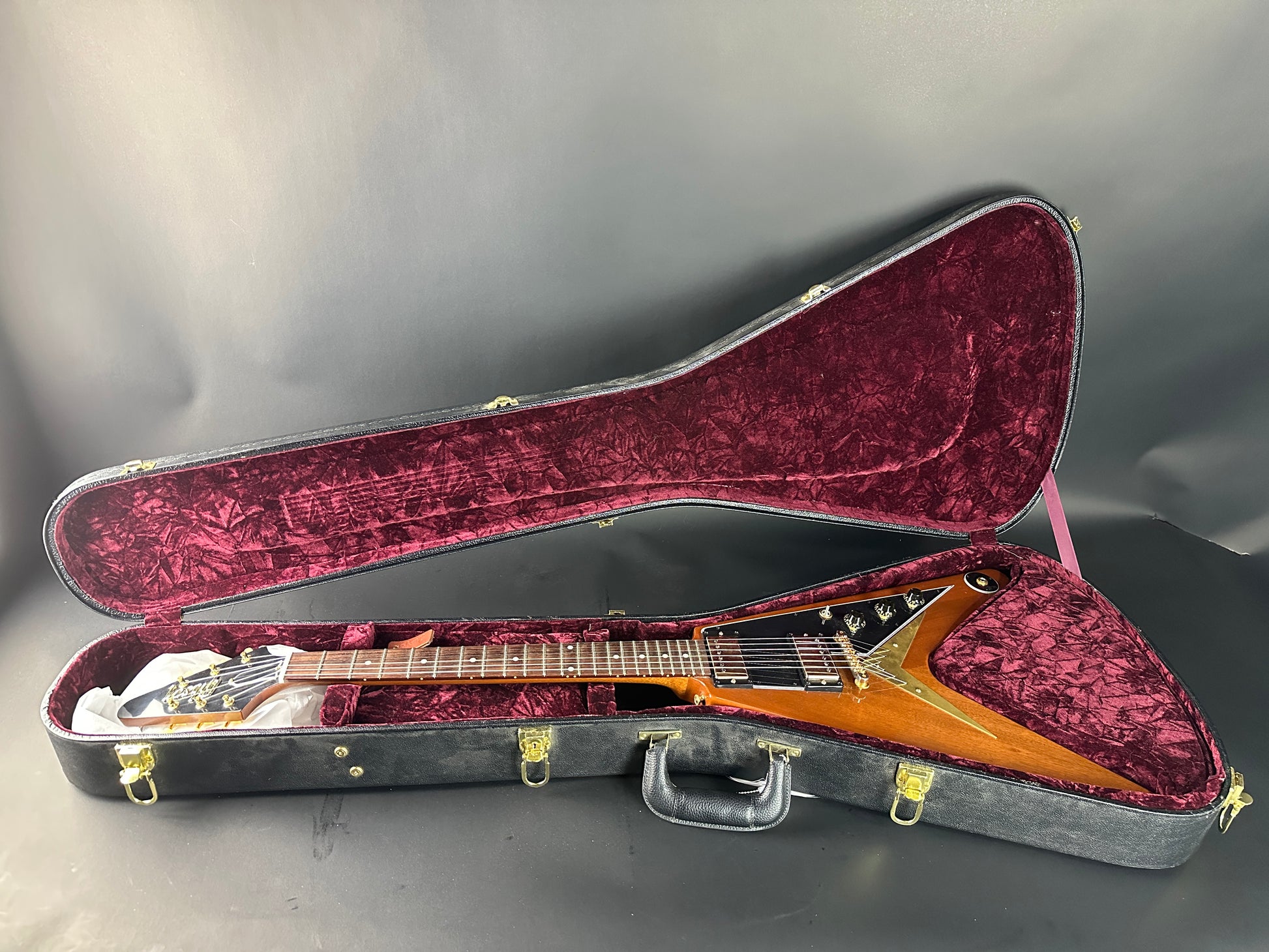 Used 2021 Gibson Custom Shop '58 Mahogany Flying V in case.