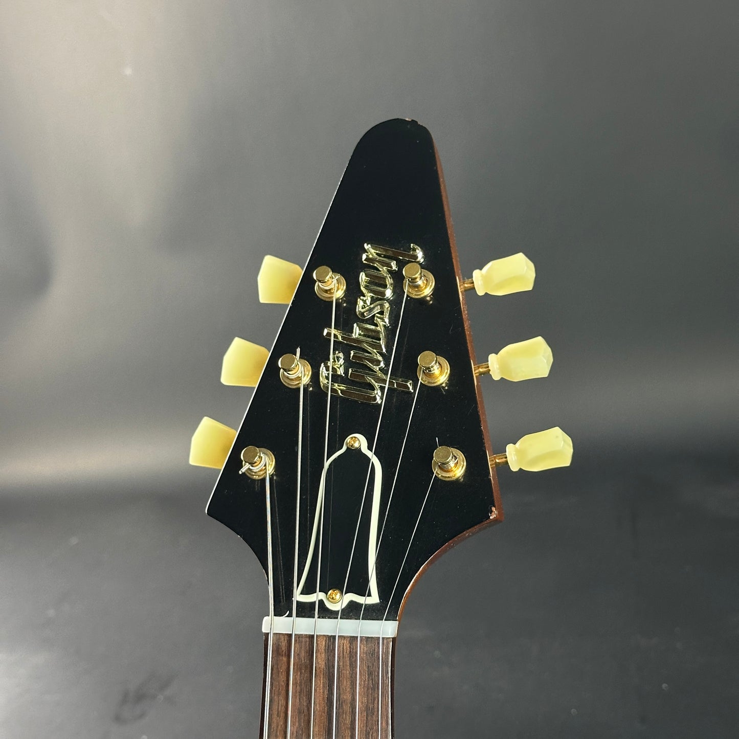 Headstock of Used 2021 Gibson Custom Shop '58 Mahogany Flying V.