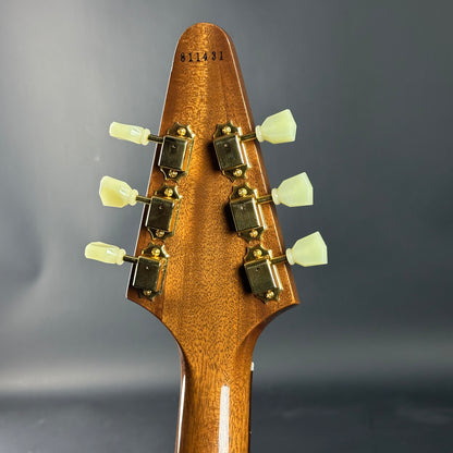 Back of headstock of Used 2021 Gibson Custom Shop '58 Mahogany Flying V.