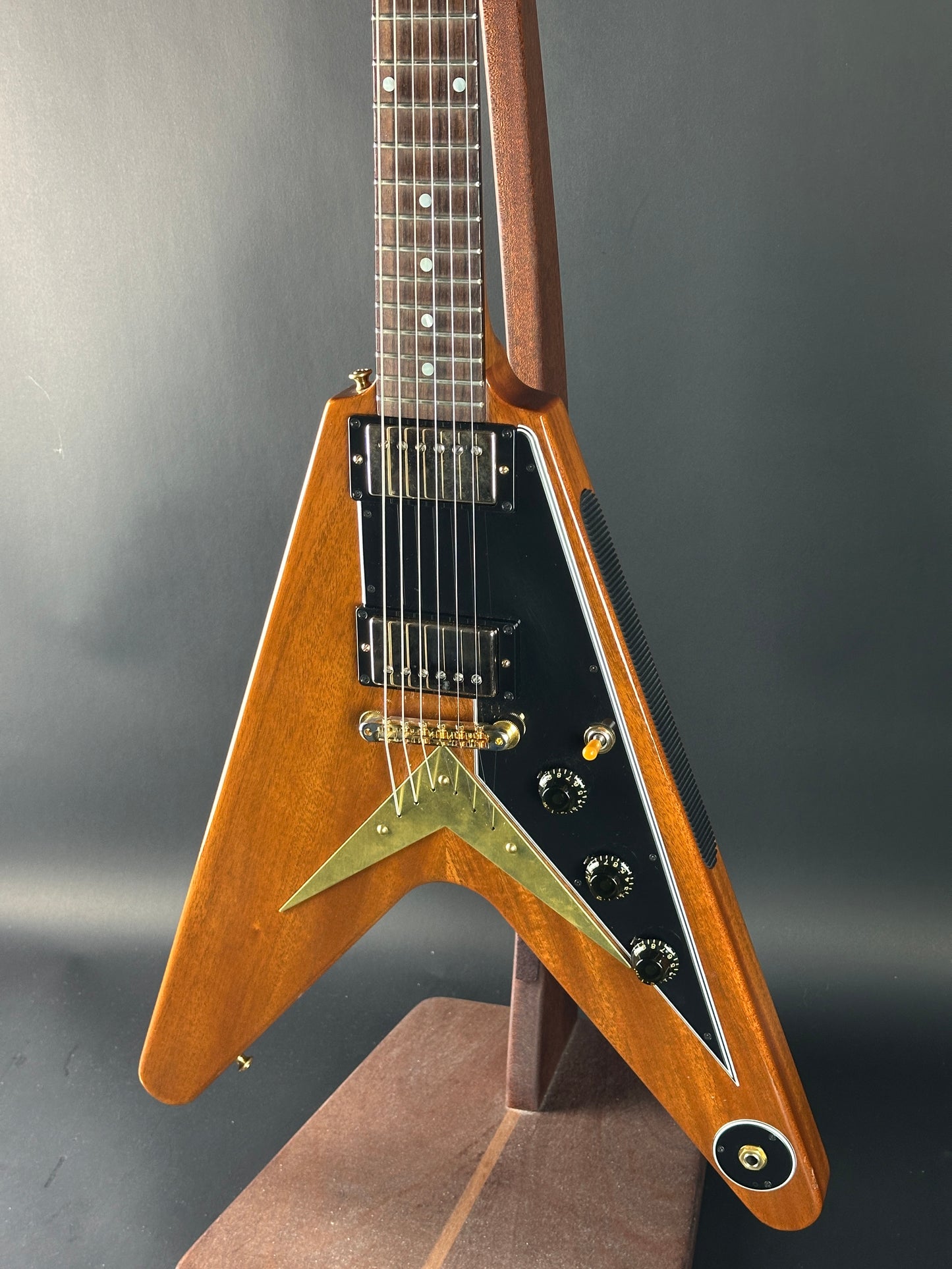 Front angle of Used 2021 Gibson Custom Shop '58 Mahogany Flying V.