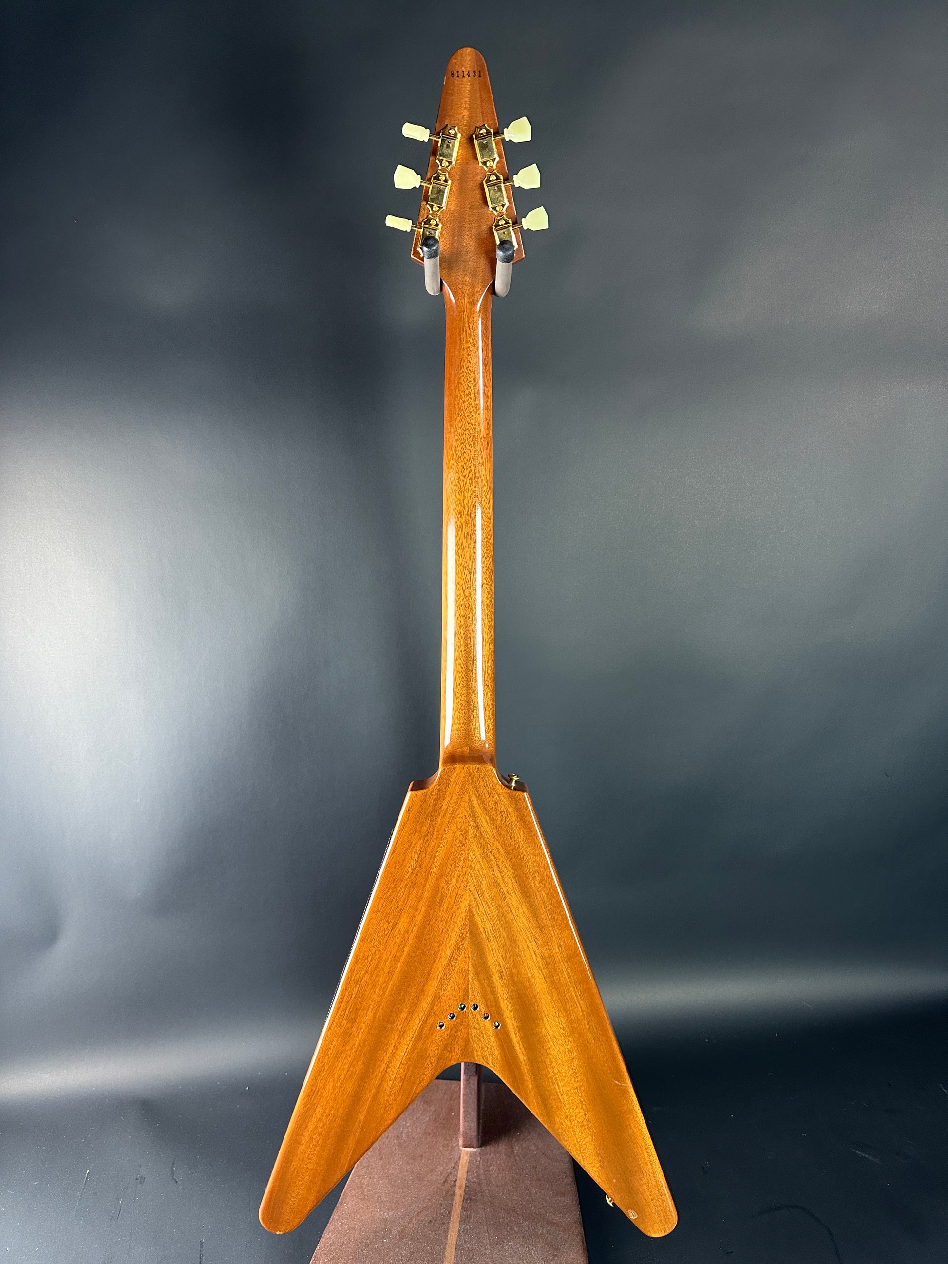 Full back of Used 2021 Gibson Custom Shop '58 Mahogany Flying V.