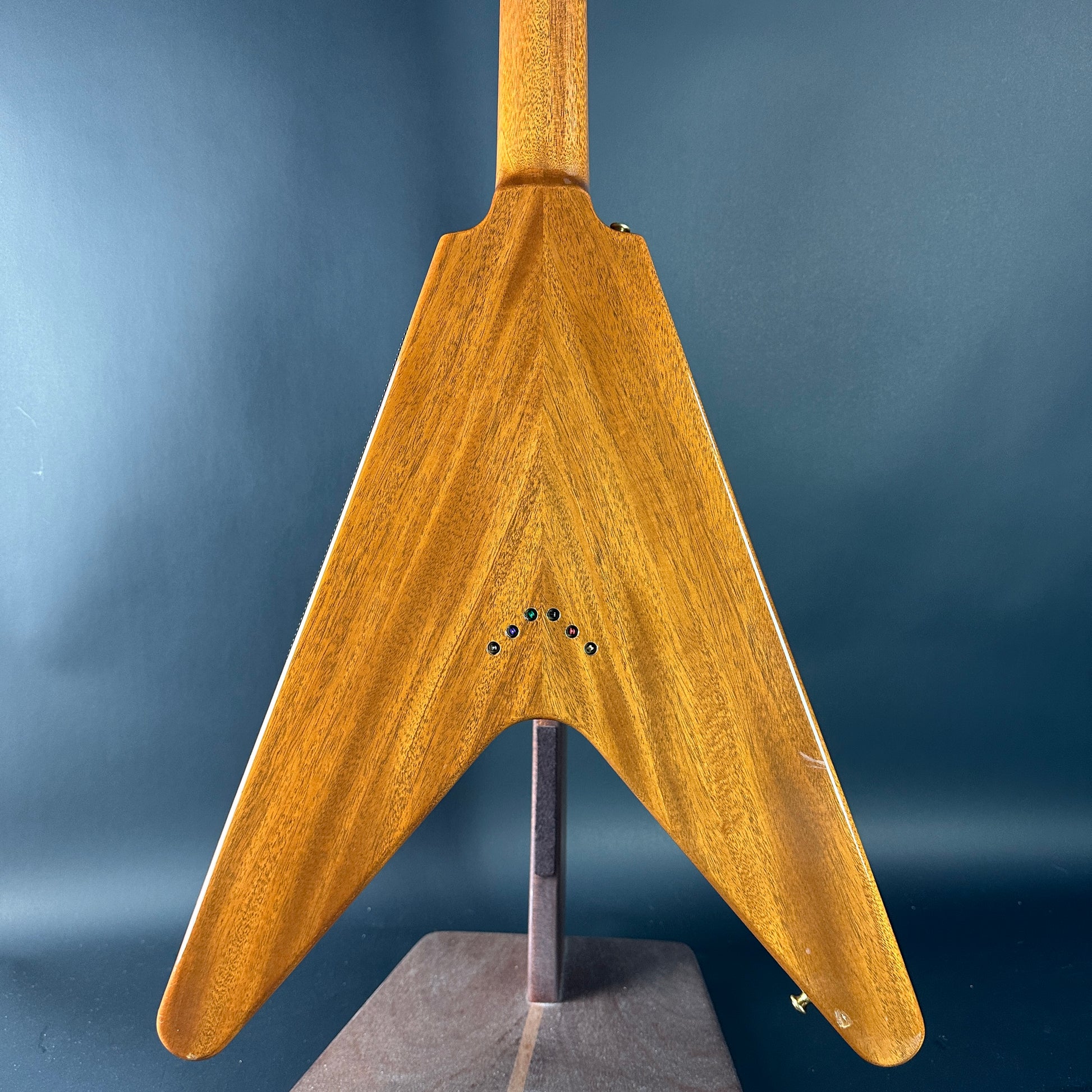 Back of Used 2021 Gibson Custom Shop '58 Mahogany Flying V.