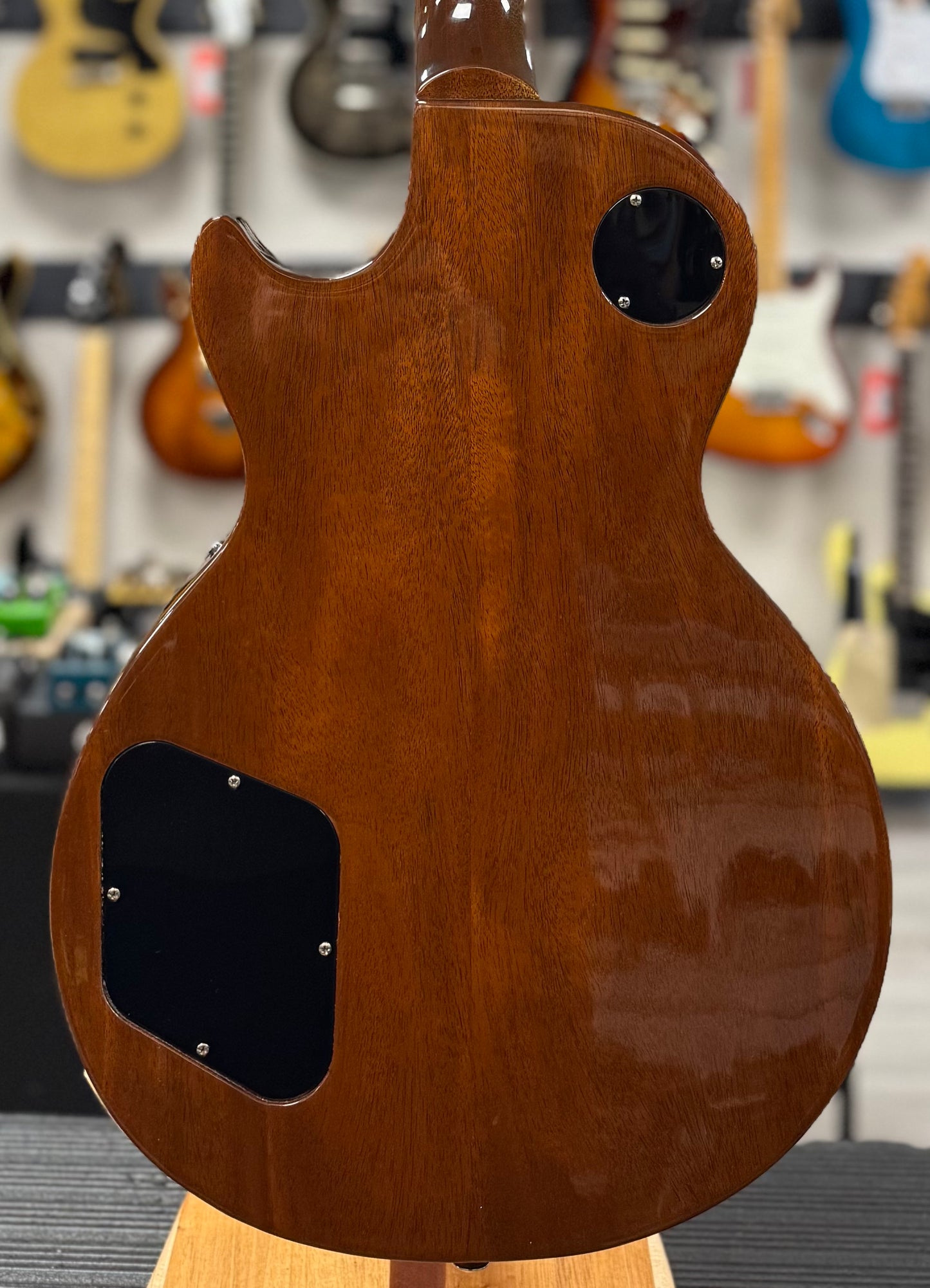 Back of body of Used 2013 Gibson Les Paul Traditional Caramel Burst w/case TSS6475