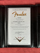Certificate of authenticity for Fender Custom Shop 70th Anniversary 1954 Stratocaster Relic Shell Pink.