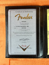 Certificate of authenticity for Fender Custom Shop 1957 Stratocaster Relic White Blonde AAA Maple Neck.