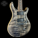 Front angle of PRS Wood Library Custom 24 Stoptail Limited Edition Charcoal Stained Neck.