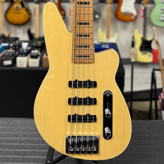 Front of body of Used Reverend Triad Bass 5 w/case TSS6494