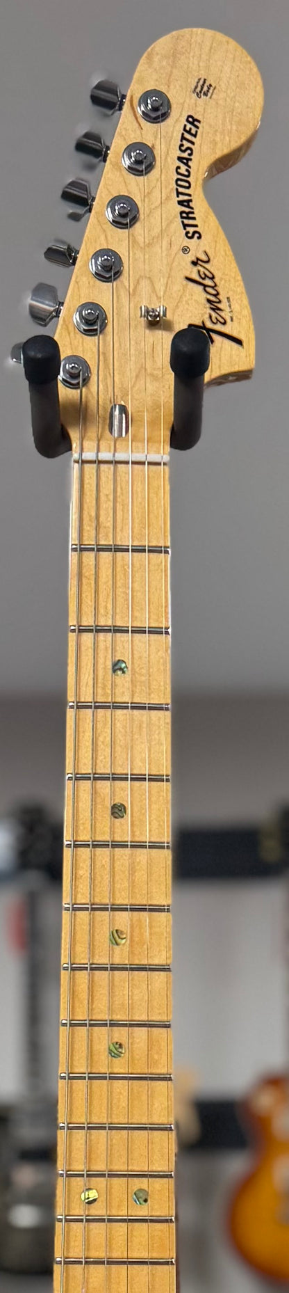 Front of neck of Used Fender Custom Shop Robin Trower Stratocaster NOS Black w/case TSS6492