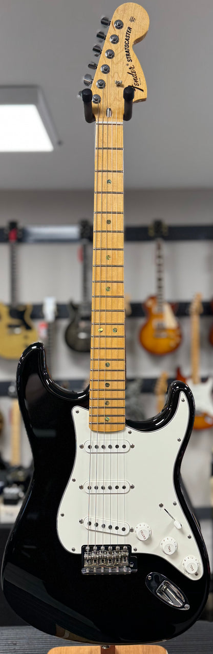 Front of whole Used Fender Custom Shop Robin Trower Stratocaster NOS Black w/case TSS6492