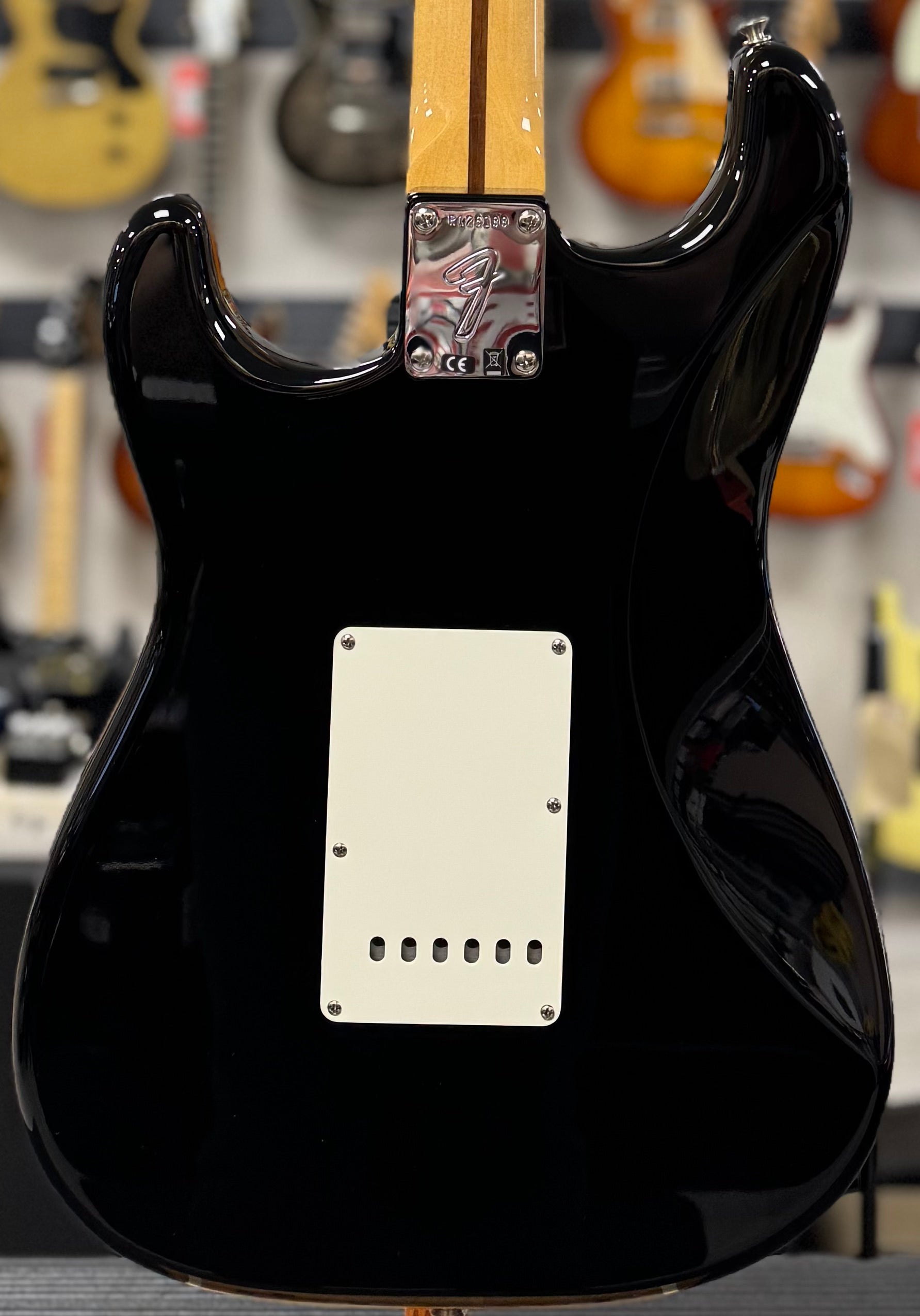 Back of body of Used Fender Custom Shop Robin Trower Stratocaster NOS Black w/case TSS6492