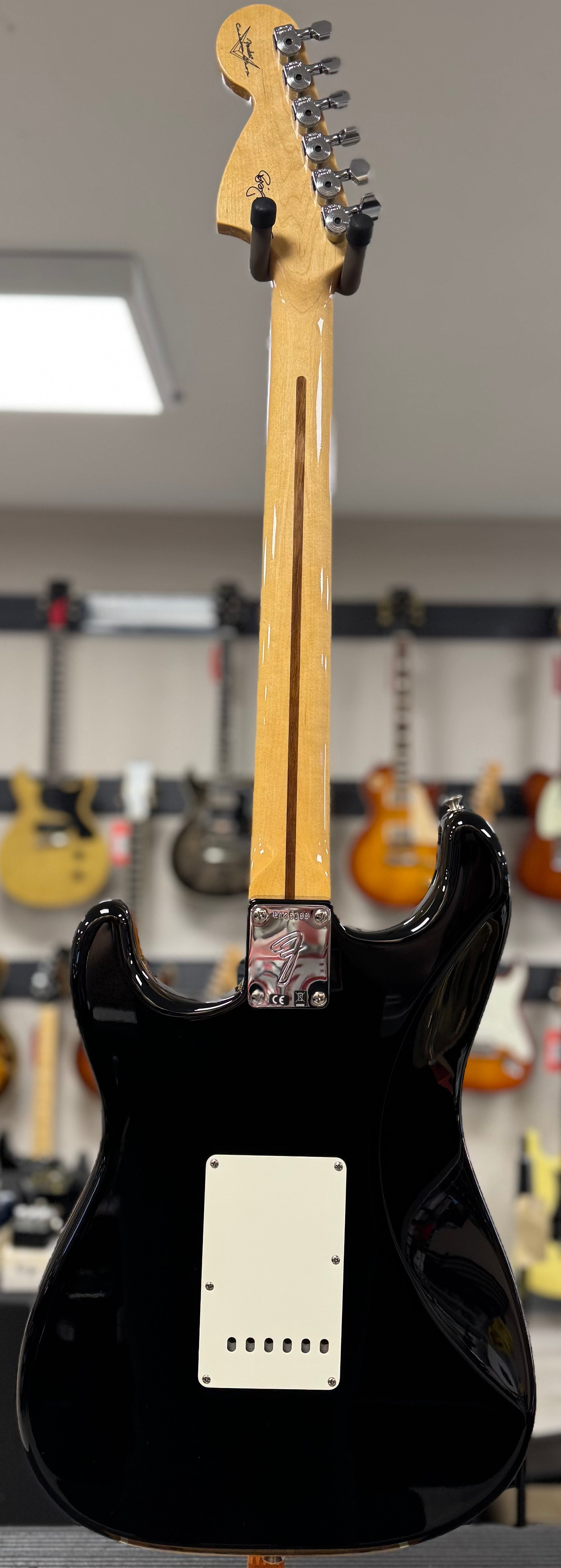 Back of whole Used Fender Custom Shop Robin Trower Stratocaster NOS Black w/case TSS6492