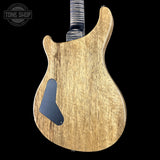 Back angle of PRS Wood Library Custom 24 Stoptail Limited Edition Charcoal Stained Neck.