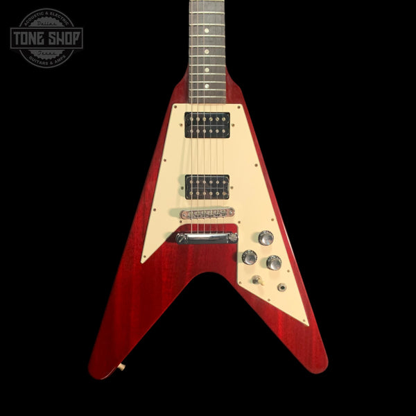 Front of Used 2005 Gibson Flying V Gloss Cherry w/OHSC TFW3270.