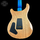 Back of PRS Select Wood Library McCarty Trem 10 Top Arctic Blue.