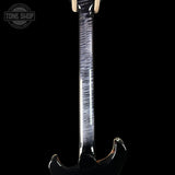 Back of neck of PRS Wood Library Custom 24 Stoptail Limited Edition Purple Mist Stained Neck.