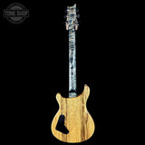 Full back of PRS Wood Library Custom 24 Stoptail Limited Edition Faded Whale Blue Stained Neck.