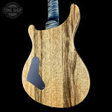 Back angle of PRS Wood Library Custom 24 Stoptail Limited Edition Faded Whale Blue Stained Neck.