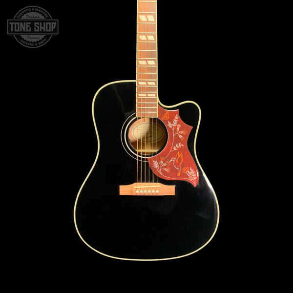 Front of Used Epiphone Hummingbird Performer Pro Ebony.