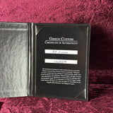 Certificate of authenticity for Gibson Custom RD Custom Ebony.