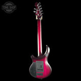 A dark red electric guitar shown from the back against a solid black background, featuring a glossy finish, dual pickups, and a silver tailpiece. A 'TONE SHOP' watermark is visible in the top-left corner.