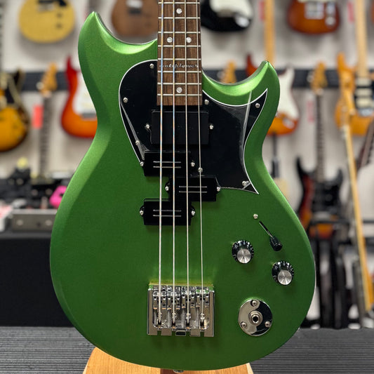 Front of body of Used Reverend Mike Watt Signature Wattplower Satin Green w/case TSS6557